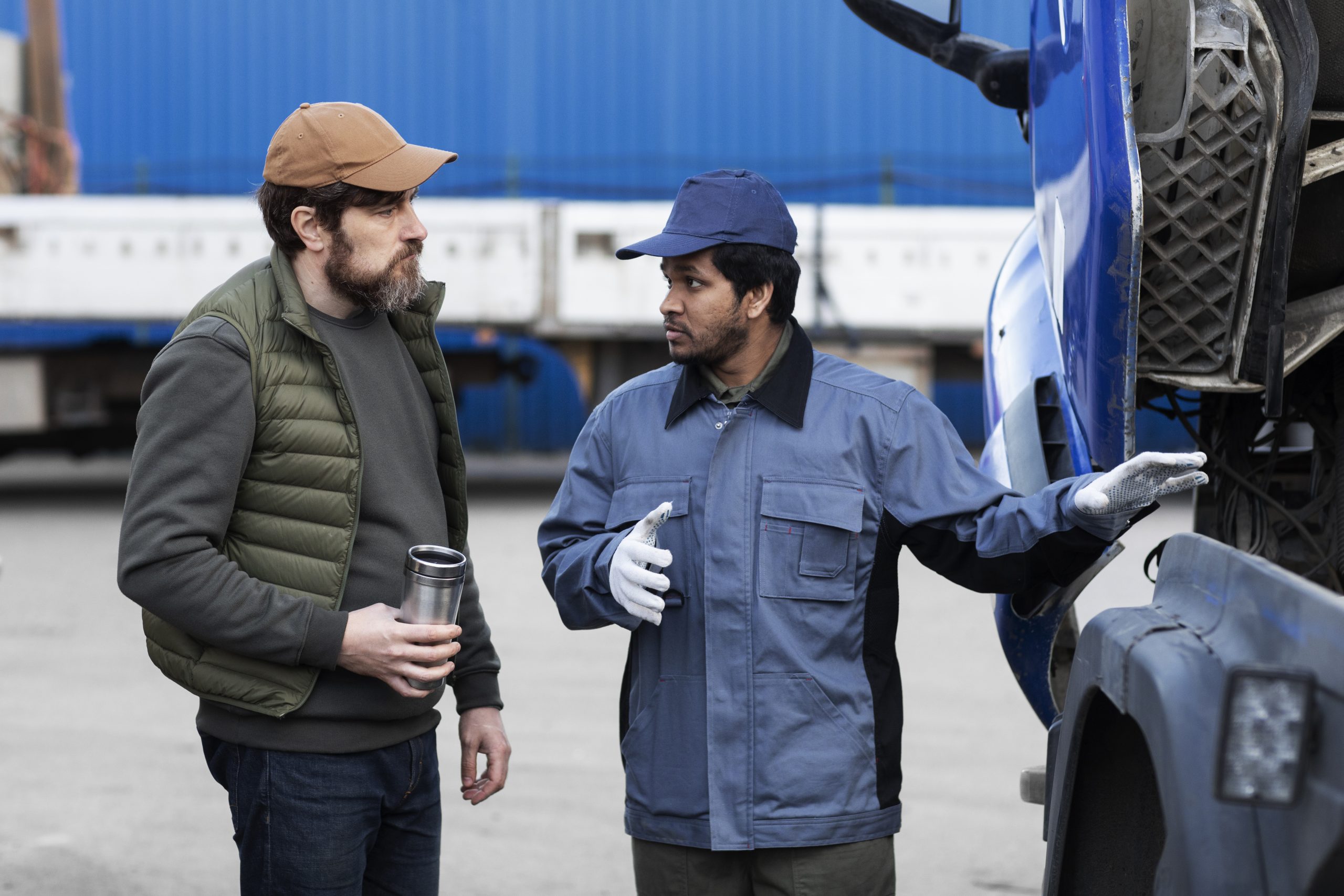 men-looking-inside-truck-side-view